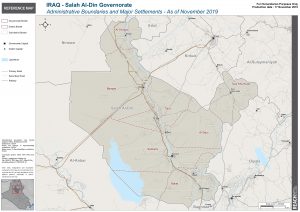 Iraq Reference Map Salah Al Din Administrative Boundaries A1 – November 2019