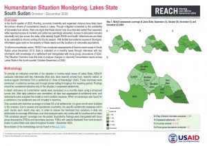 Area of Knowledge Humanitarian Situation Overview, Lakes State, October to December 2020