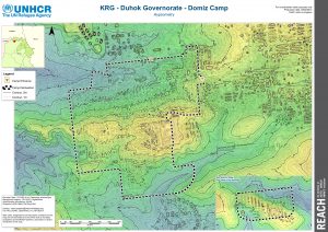 KRG - Duhok Governorate - Domiz Camp - Hypsometry - 3 February 2014