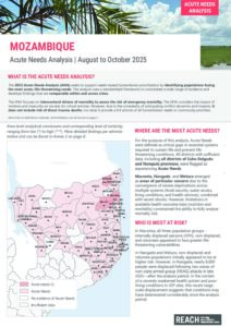 Mozambique - 2025 Acute Needs Analysis (ANA)