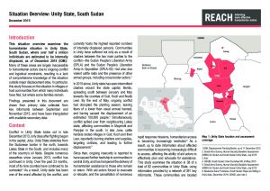 SSD_Situation Overview_Unity State Overview_December 2015