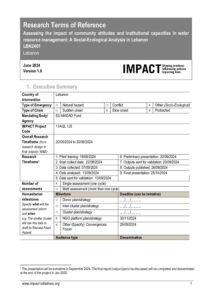 Panda Lebanon – Socio-ecological Study – June 2024 – ToR – external