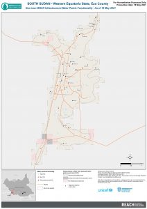 REACH SSD Map WASH Infra Ezo Town Water Points Functionality May2021