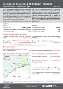 NER_Factsheet_Evaluation Protection, Intentions de Déplacement et de Retour, Kindjandi, Réfugiés_Avril 2017
