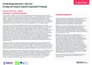 Профілювання ВПО у містах: огляд ситуації у Павлоградській громаді