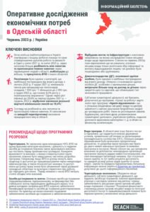REACH UKR1908 FS Rapid Economic Assessment in Odeska oblast, June 2023 UKR