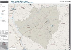Iraq Reference Map Kirkuk Camp Location A1 – November 2019