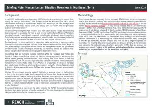 Briefing Note: Humanitarian Situation Overview in Northeast Syria - June 2021