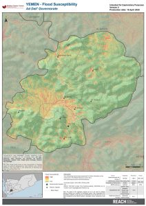 REACH YEM MAP Ad Dali' HVA FloodSusceptibility 16APR2020 A4 V2