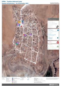 REACH Syria Twahina Camp map November 2023