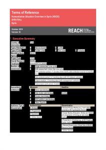 Humanitarian Situation Overview in Syria - Research ToR, Version 4 (March 2020)