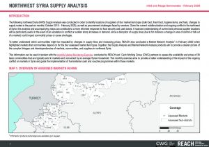 Northwest Syria Supply Analysis Factsheet, Idleb and Aleppo Governorates - February 2020