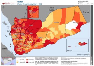 YEMEN - MAP - Shelter Severity Scores - June 2020