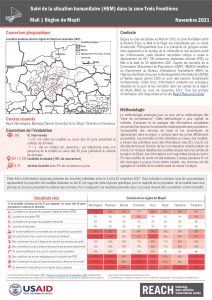 REACH Mali Suivi de la situation humanitaire dans la zone frontalière, Région de Mopti, Factsheet (3-25 novembre 2021)
