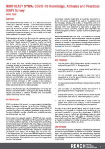COVID-19 KAP Survey Northeast Syria 19MAY20