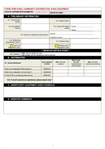 SYR_TPM_• PDM WASH – Community distribution, WASH equipment_tool