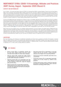 COVID-19 KAP Survey Northwest Syria, August – September 2020 (Round 4)