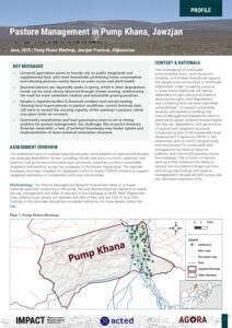 AGORA Afghanistan Pasture Management Pump Khana, Profile (26-05-2025 - 13-06-2025)