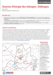 ABA Dédougou | Factsheet sources d'énergie des ménages REACH