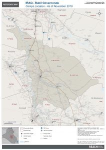 Iraq Reference Map Babil Camp Location A1 – November 2019