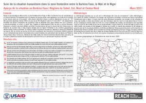 Evaluation de la situation humanitaire dans la zone Trois Frontières, Région des l’Est, du Nord, du Centre-Nord et du Sahel (Burkina Faso), Situation Overview – Mars 2021