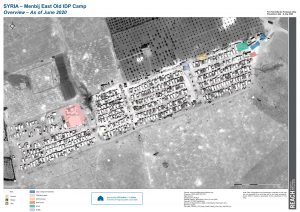 Menbij East Old Camp Infrastructure Map A0, Northeast Syria – July 2020
