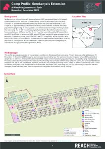 REACH SYR Factsheet NES Camp Profile Serkanya's Extension November 2022