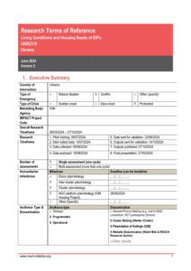 REACH Ukraine Living Conditions and Housing Needs of IDPs, Terms of Reference (June 2024)