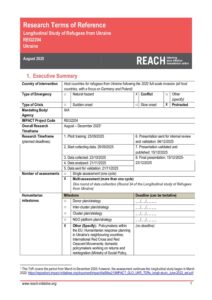 IMPACT Ukraine, Longitudinal Study of Refugees from Ukraine, Terms of Reference, August 2025