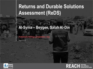 REACH IRQ PrelFind Presentation ReDS Al Synia August 2021