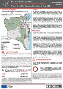 Suivi de la situation humanitaire au Sud Kivu, indicateurs pertinents pour la réponse au COVID-19 - juillet 2020