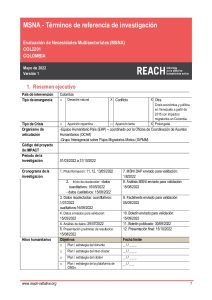 REACH Colombia ToR Multi Sector Needs Assessment, MSNA (May2022)