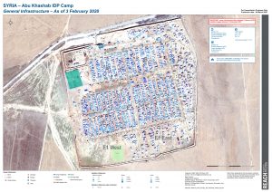 Abu Khashab Camp Infrastructure Map A0, Northeast Syria – February 2020