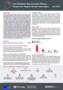 NGA_Factsheet_LGA Settlement Profiling_Monguno_June 2018