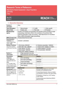 2021 Libyan Population MSNA Terms of Reference