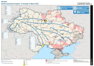 Ukraine Border Crossing Assessment Map (11 Mar 2022)