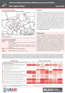 REACH Mali Suivi de la situation humanitaire dans la zone frontalière, Région de Mopti, Fiche d’information (5-28 janvier 2022)