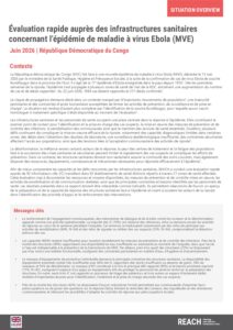 REACH - RDC - Ebola - Evaluation auprès des infrastructures sanitaires