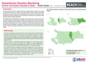 Area of Knowledge Humanitarian Situation Overview, Central and Eastern Equatoria, April to September 2020