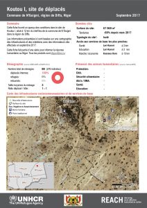 NER_Factsheet_Profil Site de Déplacés de Koutou I_Septembre 2017