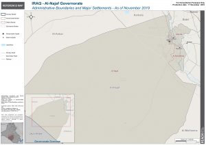 Iraq Reference Map Al Najaf Administrative Boundaries A1 – November 2019