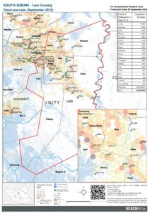 South Sudan - Flood Overview Leer Map - September 2025