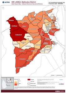 Area Based Risk Assessment Map Sri Lanka Vellawali Multi hazard April 2024