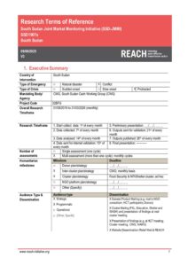 REACH South Sudan - Joint Market Monitoring Initiative (JMMI) ToR (June 2025)