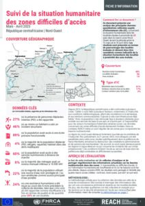 REACH République centrafricaine HSM Recherche Zones Difficiles D'accès Fiche d'information Nord-Ouest