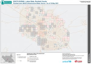 REACH SSD Map WASH Infra Rumbek Town Water Source May2021
