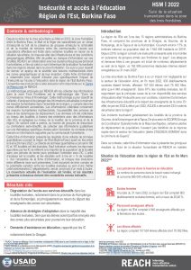 Insécurité et accès à l'éducation dans la région de l'Est, Burkina Faso