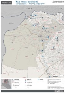 Iraq Reference Map Ninewa Camp Location A1 – November 2019