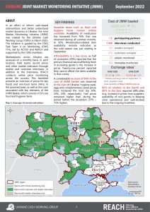 Ukraine Joint Market Monitoring Initiative (JMMI) Factsheet - September 2022