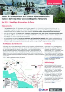 REACH RDC – Factsheet – CASH Goma – Avril 2024